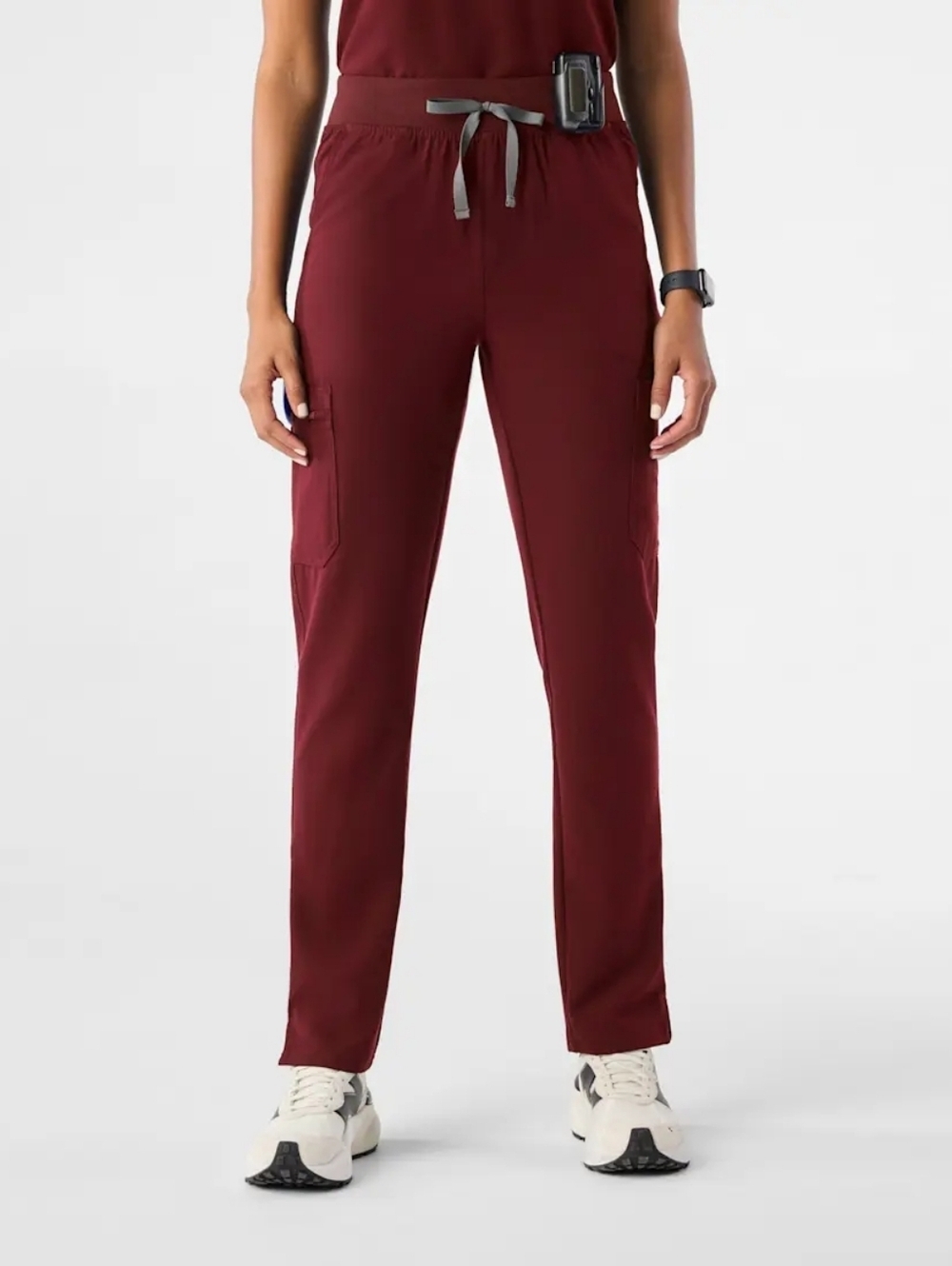 Figs High Waisted Yola Skinny Scrub Pant, Color Burgandy Size XXL/T